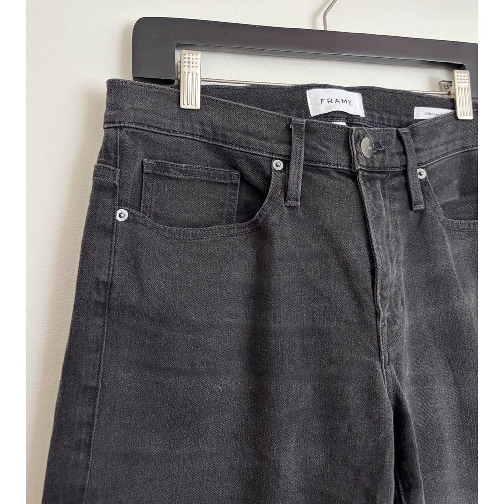 Black Washed Men's FRAME Vaporize L'Homme Slim Jeans 31 - Picture 3 of 8